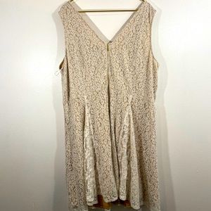 Lane Bryant cream lace midi dress 26